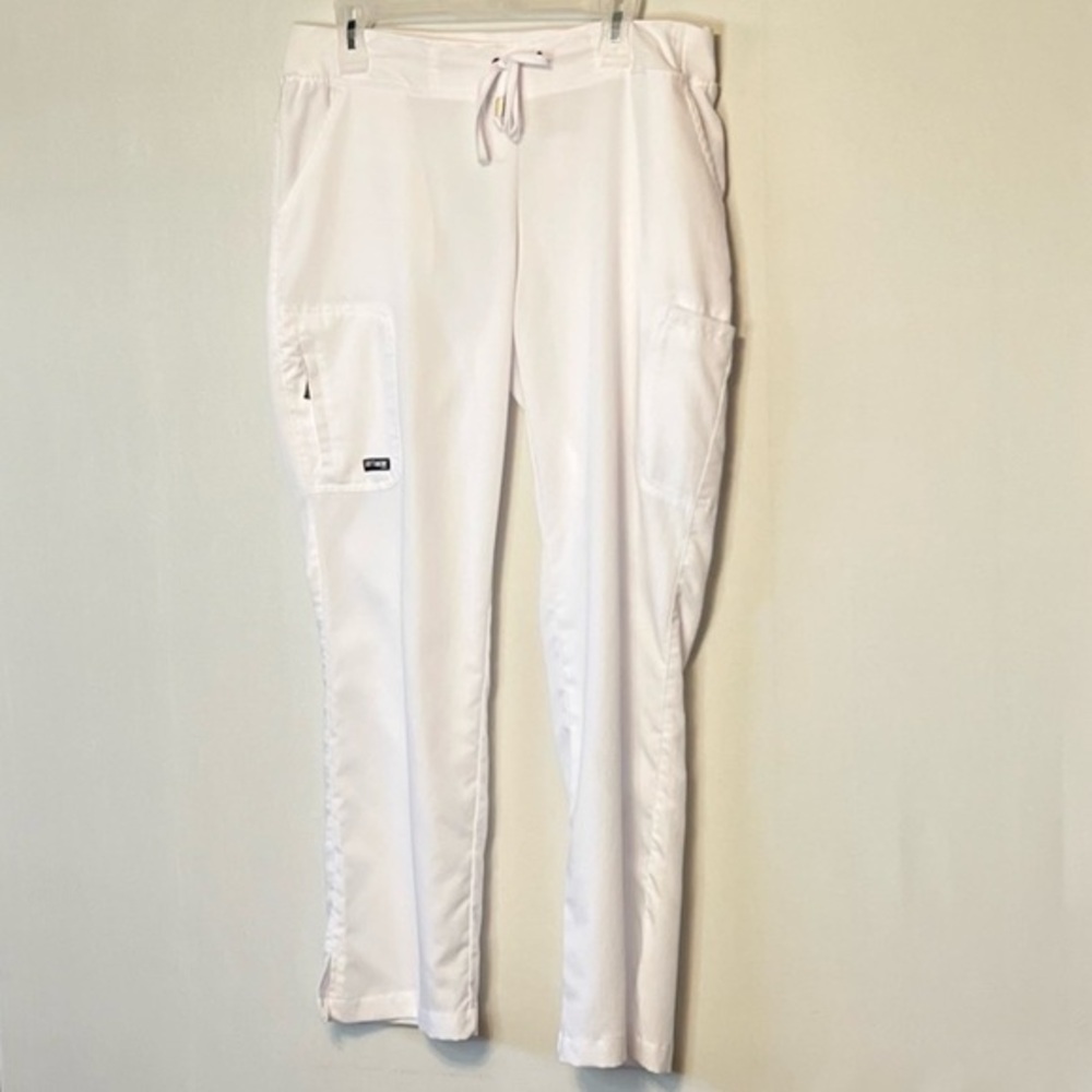 Barco Greys Anatomy Active Scrub Pants Womens Size MP White Elastic Waist